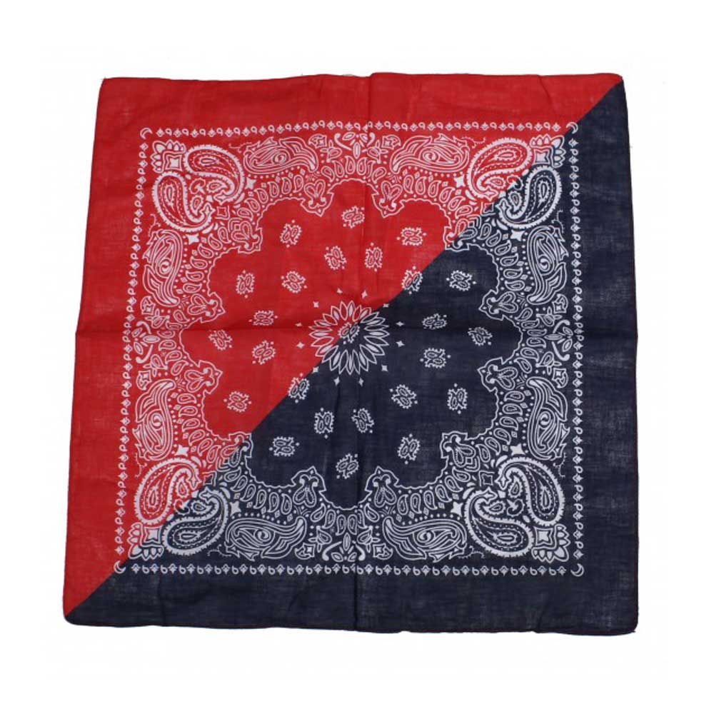 Zac's Alter Ego - Paisley half/half Bandana - Rot/Blau